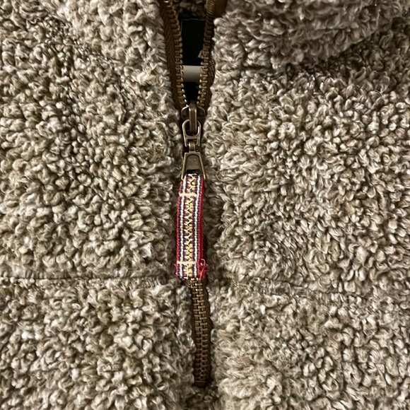 Men’s Alpine Sherpa 1/4 Zip Khaki Small - Picture 2 of 7